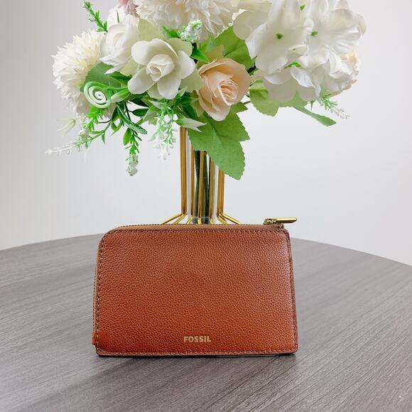 Fossil SWL2878210 Jori Zip Card Case IN Brown - Picture 1 of 6